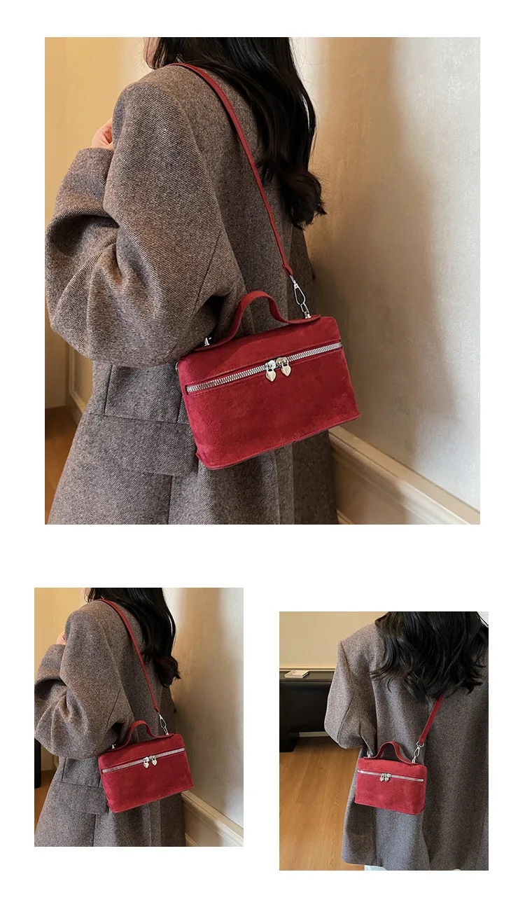 Trendige Damen-Handtasche, stilvolle Umhängetasche, Mini-Geldbörse, lässige Vintage-kleine quadratische Tasche für Ausflüge – Detail 13