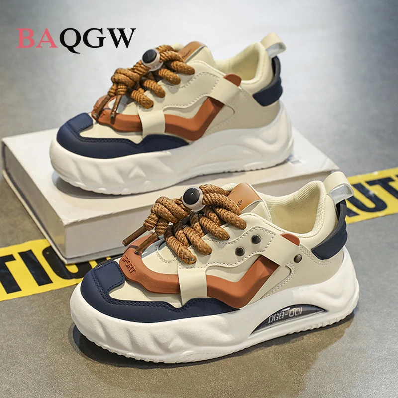 

Color Block Children Sneakers for Boy Girl Cool Sports Parent-child Shoes Lace Up Mesh Breathable Fashion School New Soft