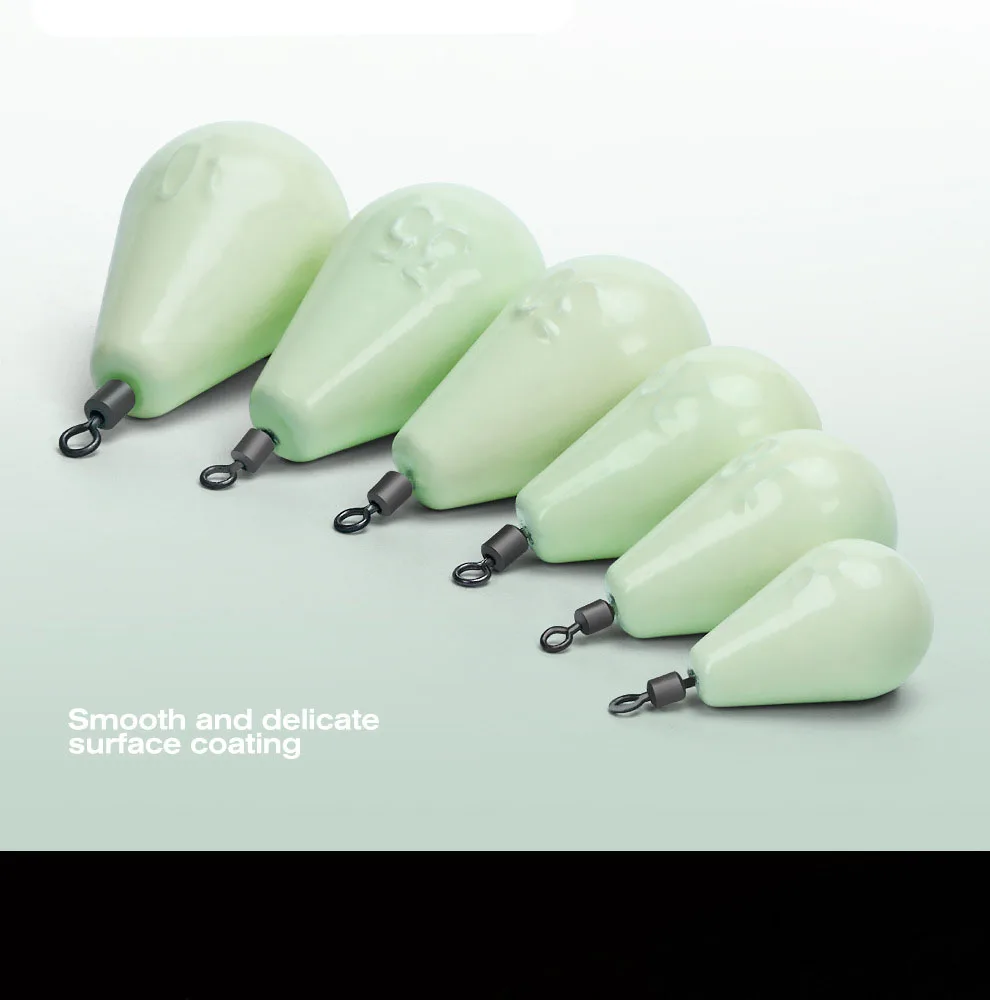 WEIHE Größe 8 # 30g Größe16 # 60g Größe20 # 75 g Größe 30 # 112,5 g Größe 35 # 130g Größe40 # 150 g leuchtendes Bleisinker – Detail 3