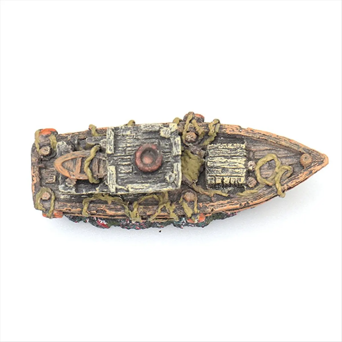 A75K Aquarium Pirate Fish Ship Landscaping Resin Tank Statue Mini Shipwreck Ornament Ornamental Fish Shelter Accessory Decor