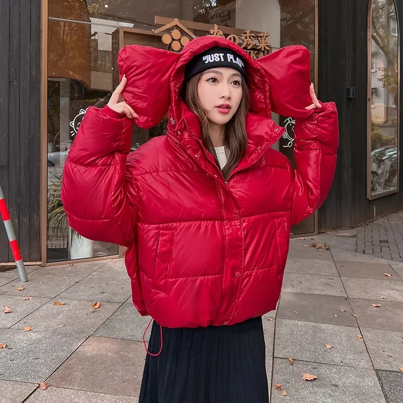 2025 nuovo autunno inverno cappotto di cotone donna coreano sciolto cotone imbottito giacca femminile corto caldo addensare parka cappotti capispalla