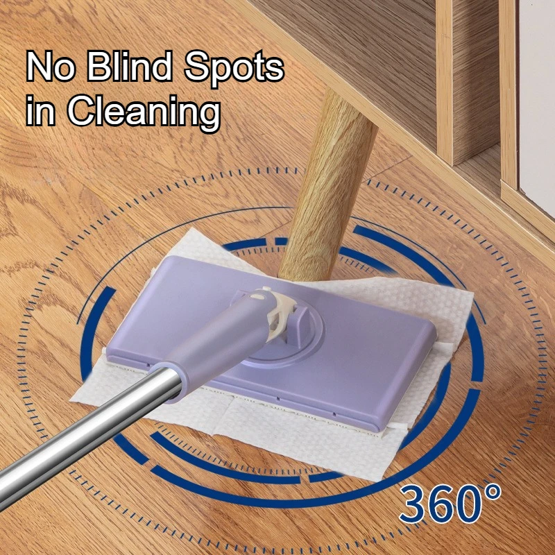 

New Facial Towel Mop Fabric Clamping Automatic Hand-free Mop for Household Use Multifunctional Cleaning Mop for Flat Surfaces