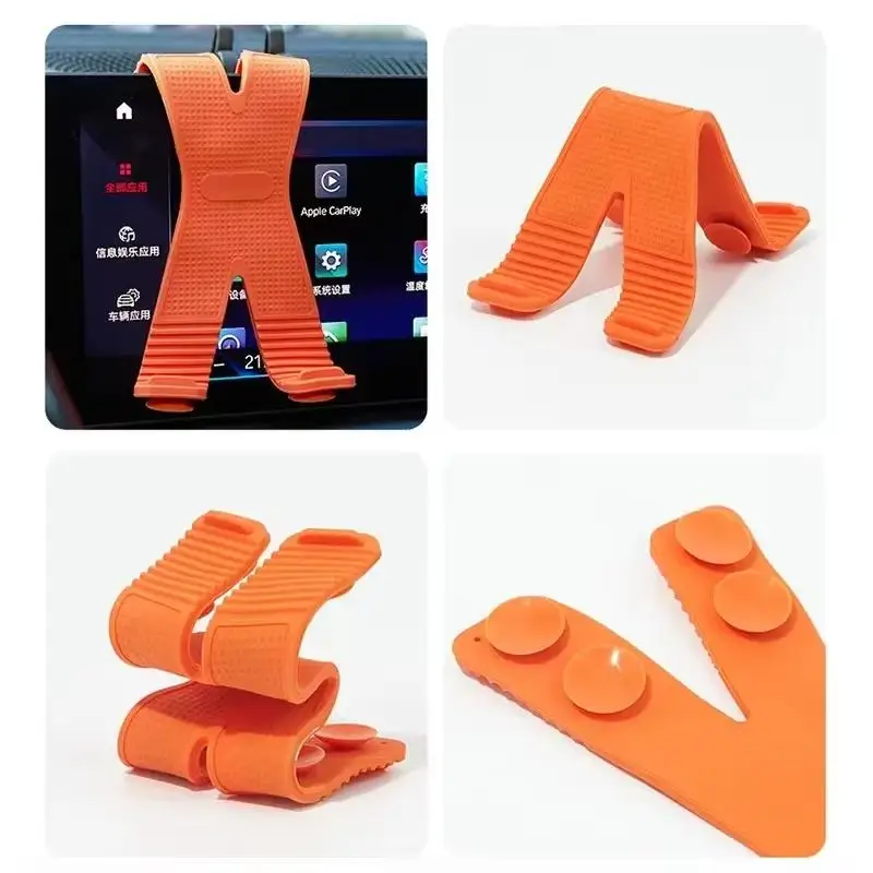 New X-shaped Silicone Phone Holder Multi-angle Adjustable Phone Stand Anti-slip Car Dashboard Screen Mount Desktop Phone Bracket - view 3