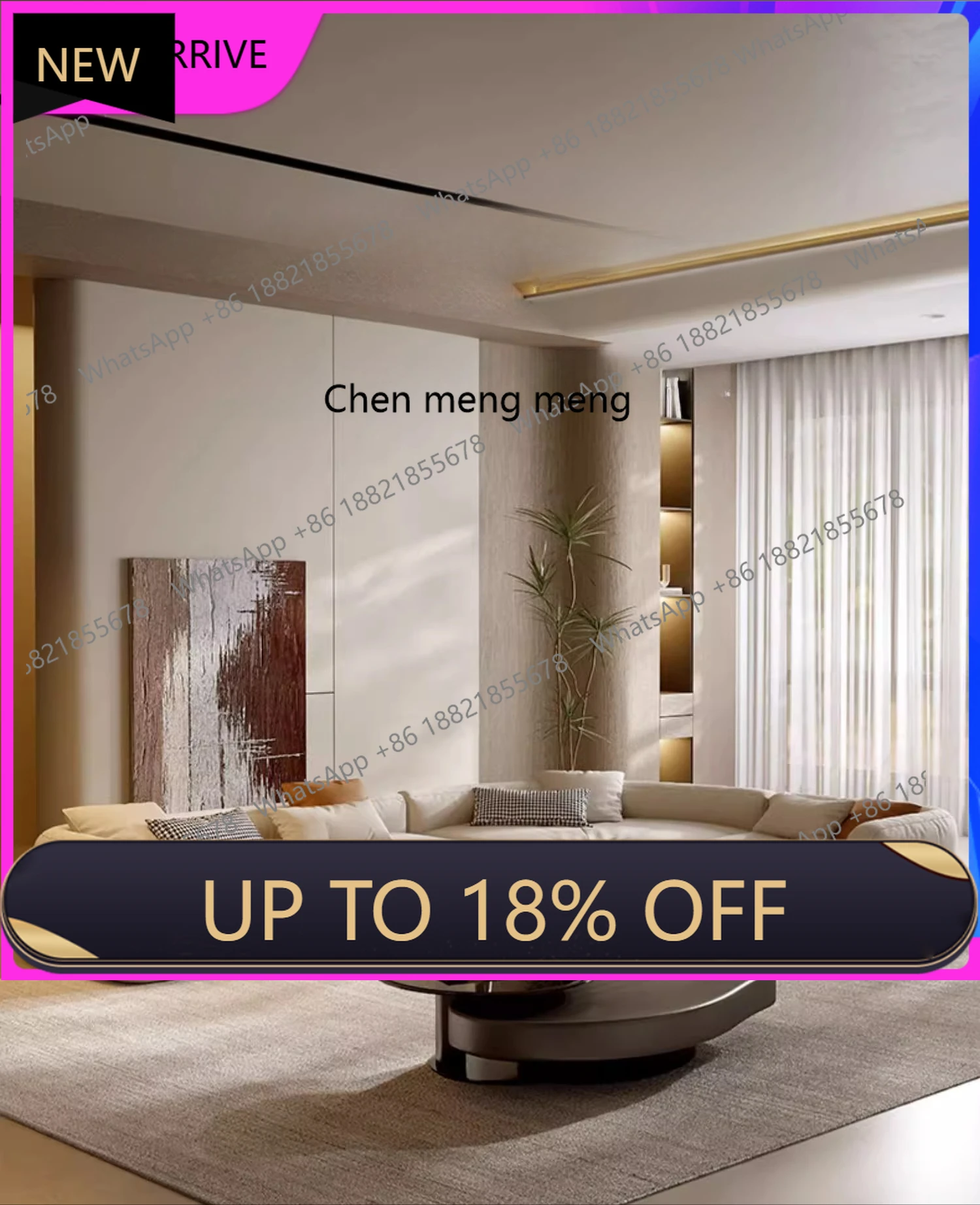 

M78 Light luxury, matte cloth art, curved high-end combination, large corner sofa