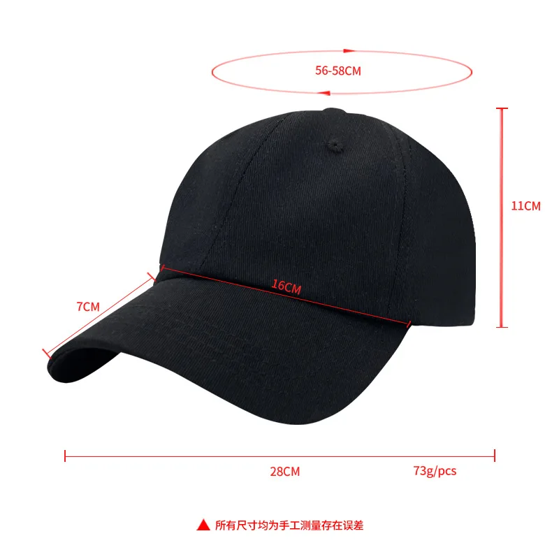 Custom Embroidery Logo Baseball Cap For Men Woman Snapback Hat Fashion Adult Cotton Caps Unisex Plain Visor