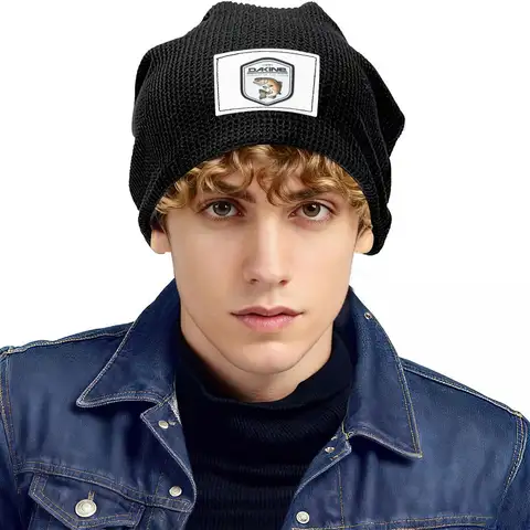 Gorro Dakine Estilo Boho com Forro de Fleece e Detalhe em Couro PU, Unissex, Quente e Macio para o Inverno