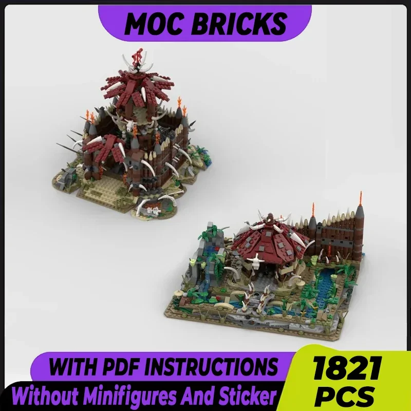 

Rings Movie Model Moc Building Bricks Orc Watchtower And Orc Burrow Technology Modular Block Gift Christmas Toy DIY Set Assembly