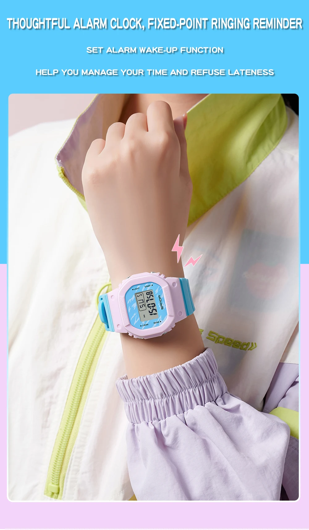 SANDA Jungen Mädchen LED Digitaluhr Kinder Sportuhr für wasserdichte elektronische Uhr Kinder im Freien Casual Geschenkuhr – Detail 11