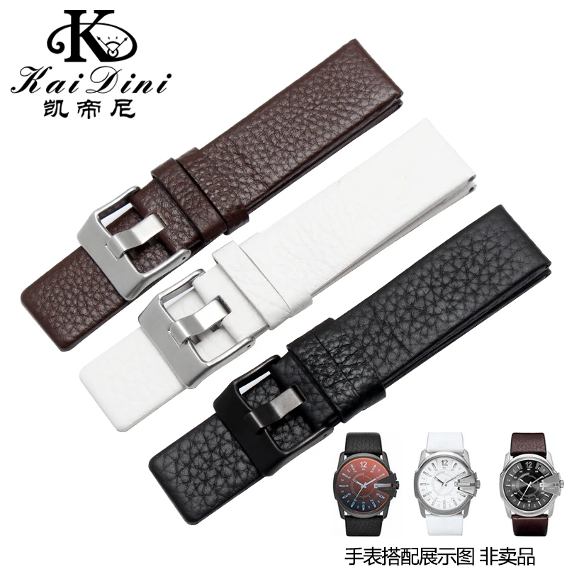 For DIESEL Genuine Leather Strap DZ7311 DZ7332 DZ4318 DZ4323 Watch Band Black Brown white men\'s Bracelet 22mm 24mm 26mm 28mm 30m