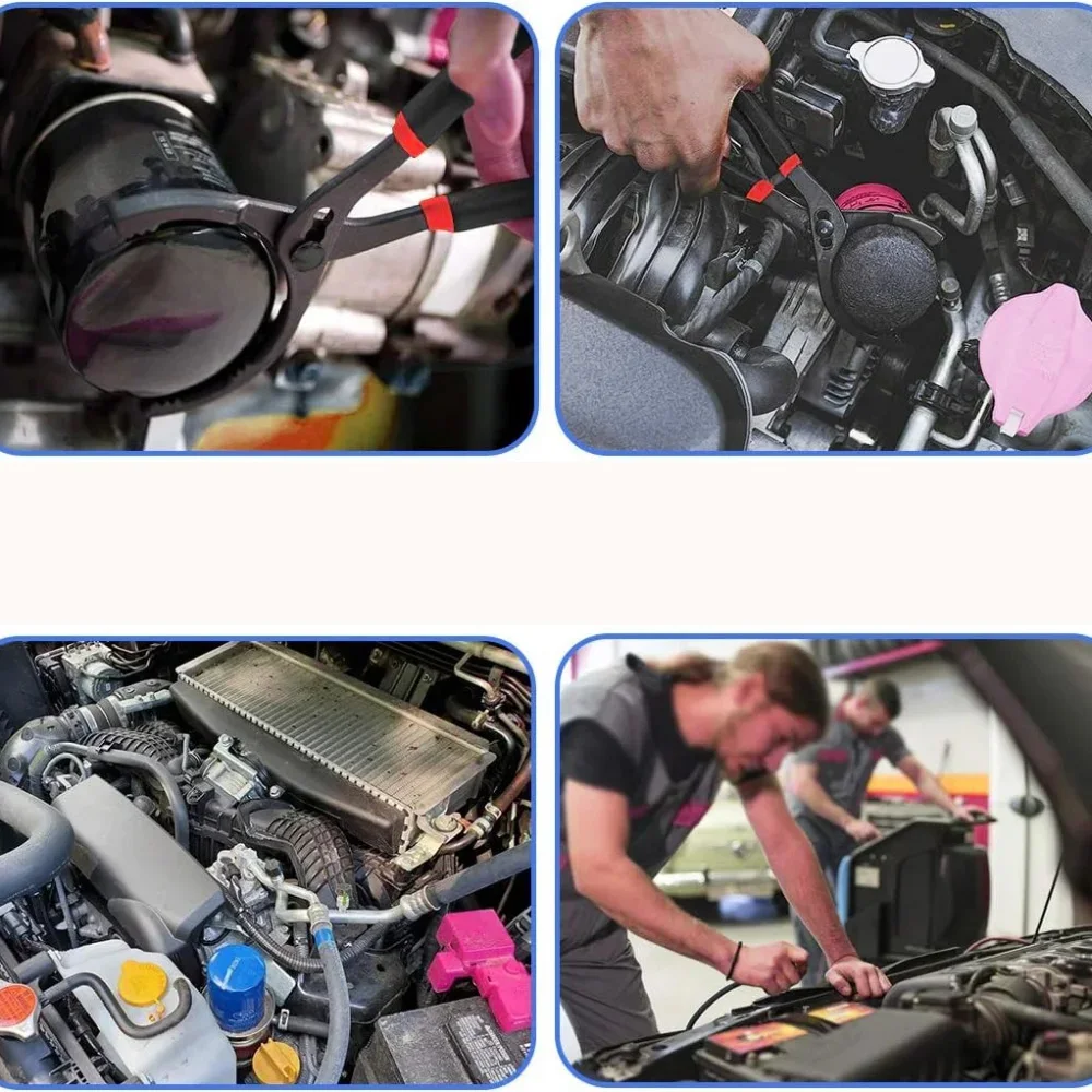 أداة إزالة مفتاح فلتر زيت السيارة من Besper مقاس 10/12 بوصة كماشة فلتر زيت قابلة للتعديل، أدوات تغيير الزيت، إزالة الفلتر