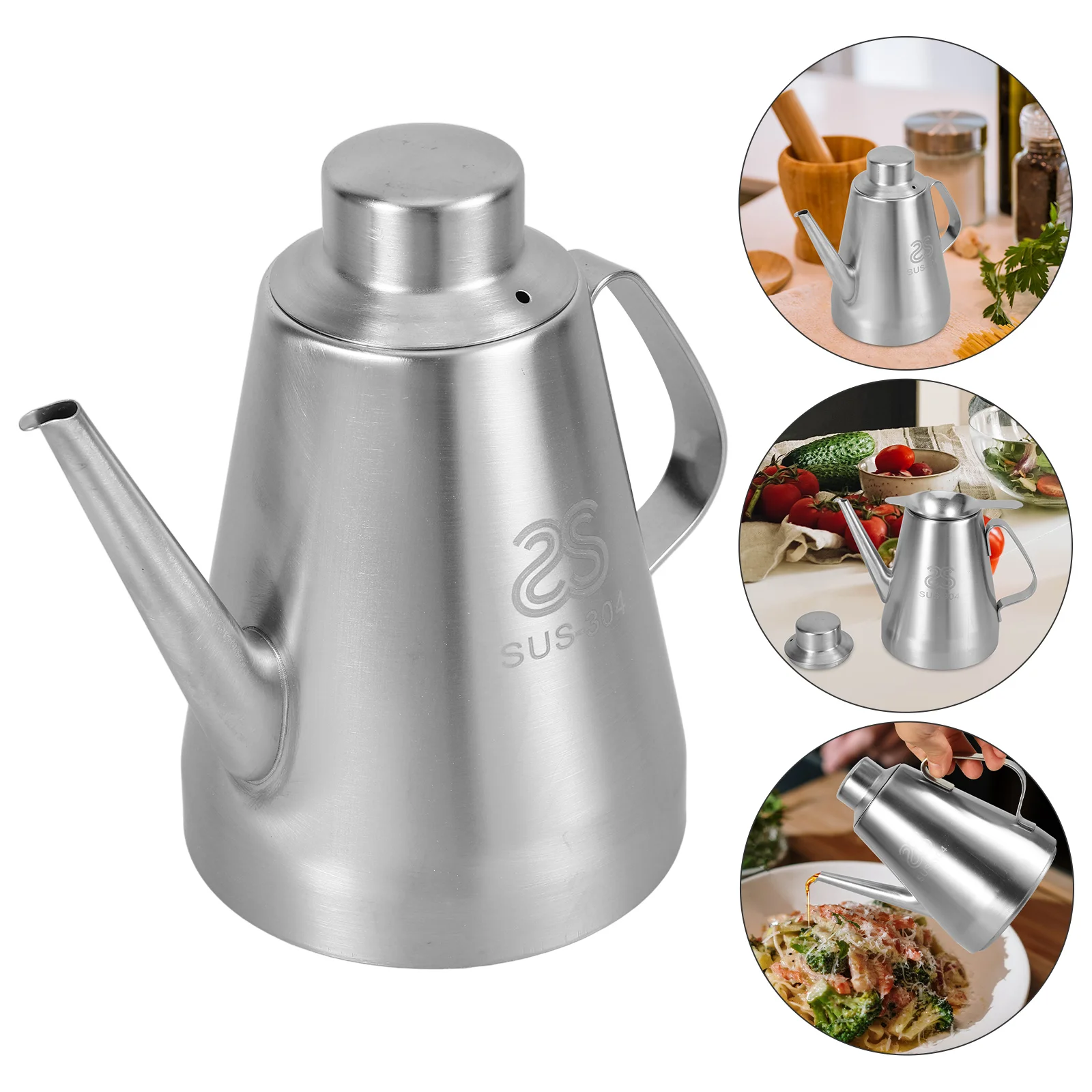 

Water Dispenser Dust-proof Oil Stainless Steel Bottle Tanker Vinegar Container Sauce