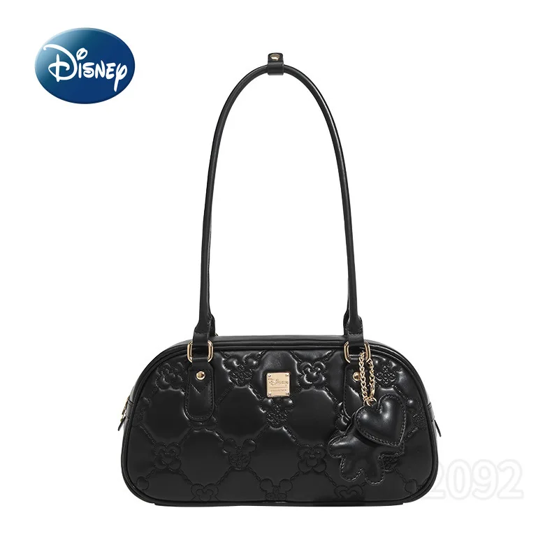 Disney Mickey New Women's Handbag Solid Color Fashion Women's Shoulder Bag High Quality Cartoon Women's Bag Large Capacity