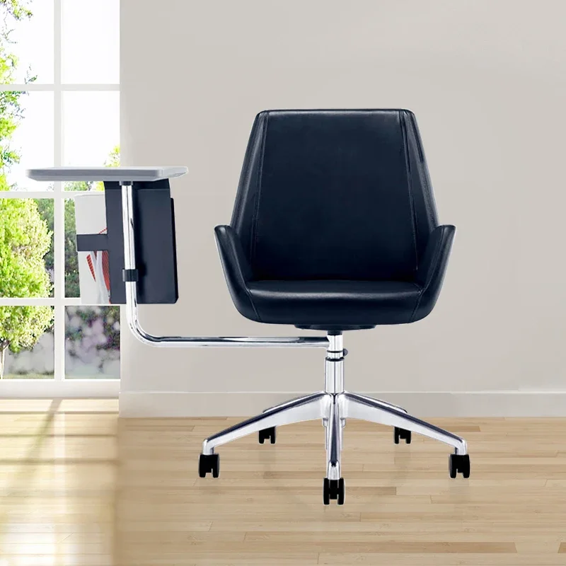 Training chair with writing board, rotating leather art, enlarged writing board, office desk and chair integrated training chair