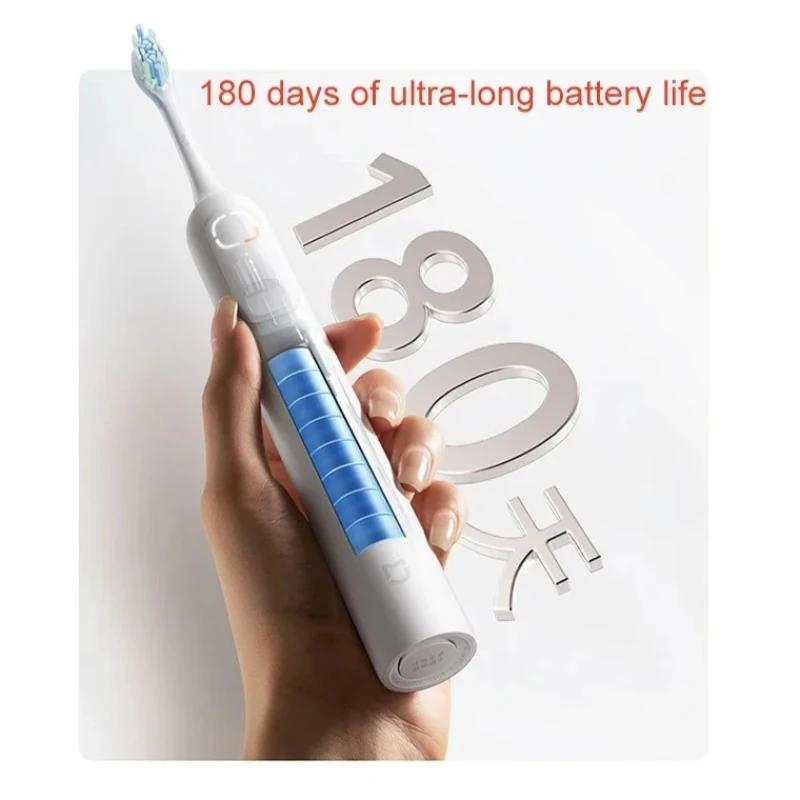 Mijia Sonic Sweeping Electric Toothbrush Shock-Absorbing Smart Sweep Vibration Teeth Deep Cleaning Electric Tooth Brush 3 Modes