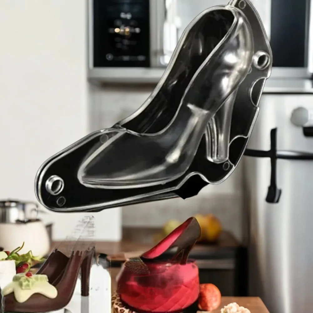 High Quality Premium 3D Chocolate DIY Mold for Creating Stunning and Elegant High Heel Shoes - Perfect for Cake Decorating, Suga