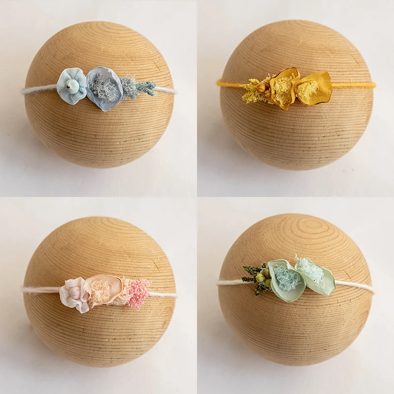 Newborn Headwear Photography Props Accessories Headflower Handmade Headdress Flower Baby Girl Floral Headbands for Photo Props