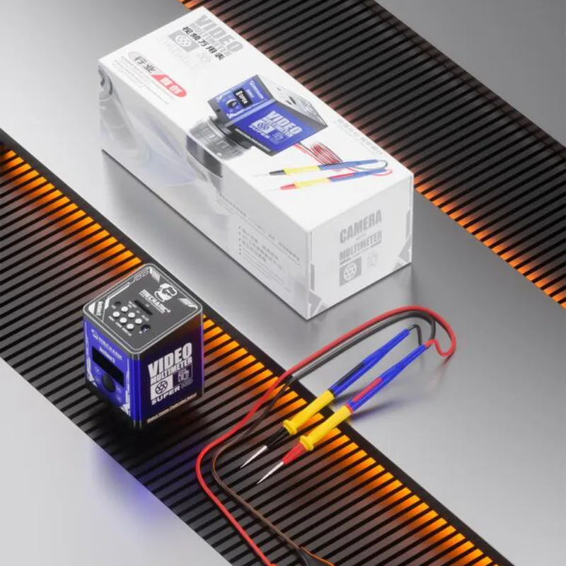 メカニック 38MP HDMI 顕微鏡カメラ マルチメーターペン付き デュアルディスプレイ同期画面 PCB 溶接および電気ビデオ測定用