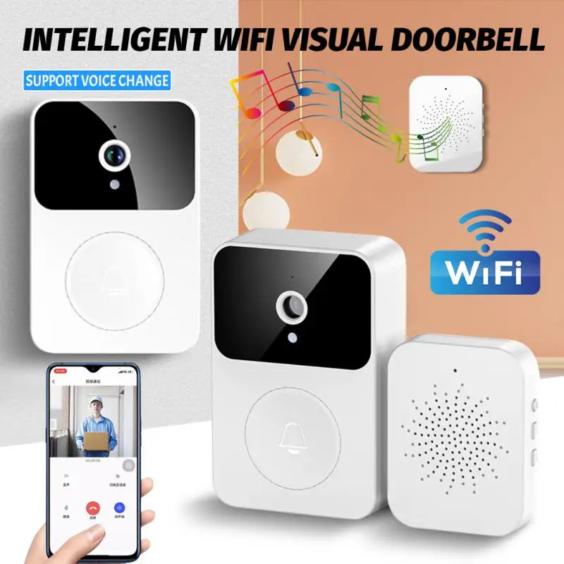 X9 Smart Wifi Video Doorbell Wireless 1080P HD Camera PIR Motion Detection IR Alarm Security Smart Home Door Bell Intercom