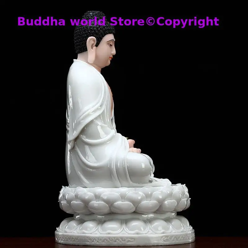 Special Offer High grade White marble jade Buddha statue Sakyamuni home family efficacious safe protection GOOD LUCK Talisman