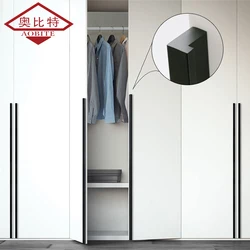 AOBITE Black Long 1200mm Wardrobe Cabinet Handles Drawer Bedroom Pull Knobs Aluminum Door Vintage Furniture Hardware Decorative
