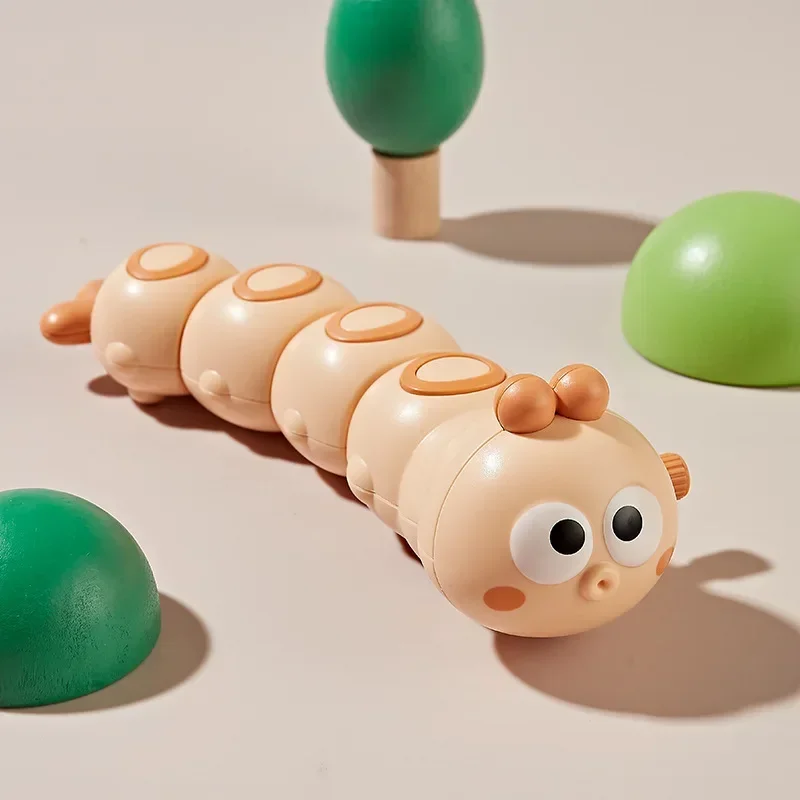 Cartoon Chained Caterpillar giocattoli per bambini giocattolo strisciante genitore bambino interattivo simpatico animale altalena Wind Up Toy for Kids