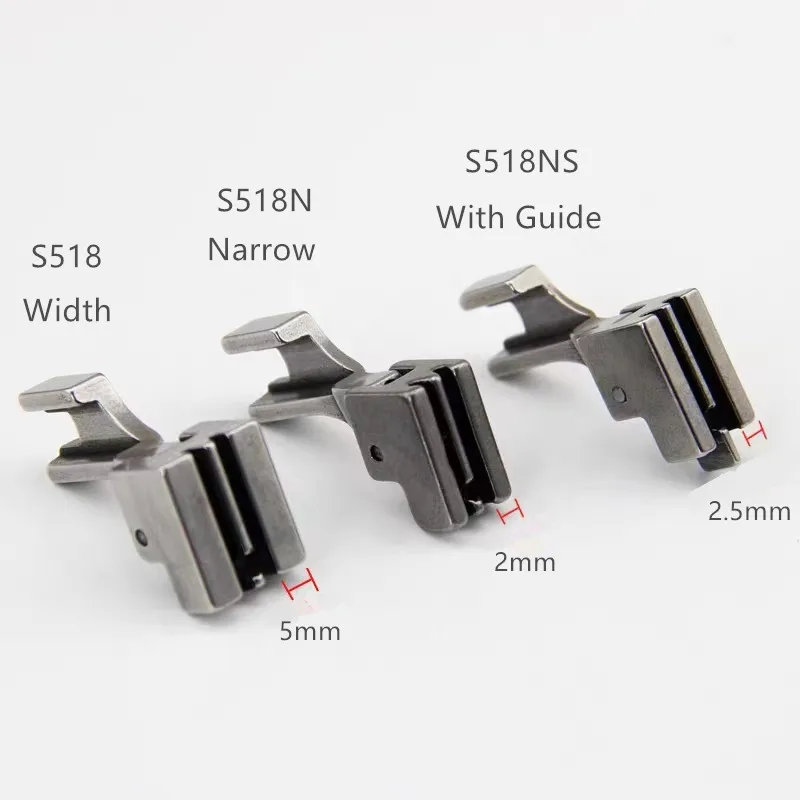 S518 518N 518NS Invisible Zipper Foot With Guide For Industrial Lockstitch Machine Flat Car Accessories Sewing Seam Brother Juki