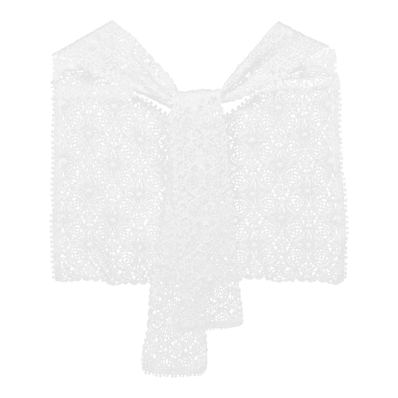 

Lightweight Lace Shawl Summer Crochet Wrap Sun Protection For Outdoor Activities Elegant Triangle Scarf Hollow Out Collar Fake