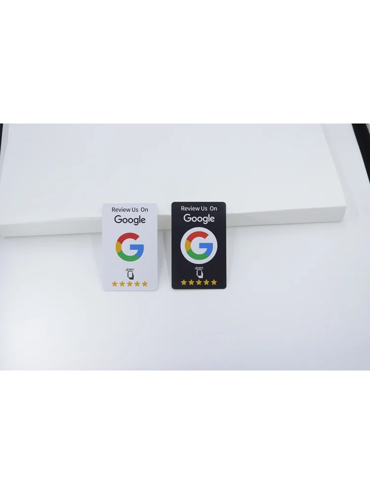 100 Stück NTAG215 Google-Bewertungs-Tap-NFC-Karte, wiederverwendbare Kundenfeedback-Karte für Geschäfte