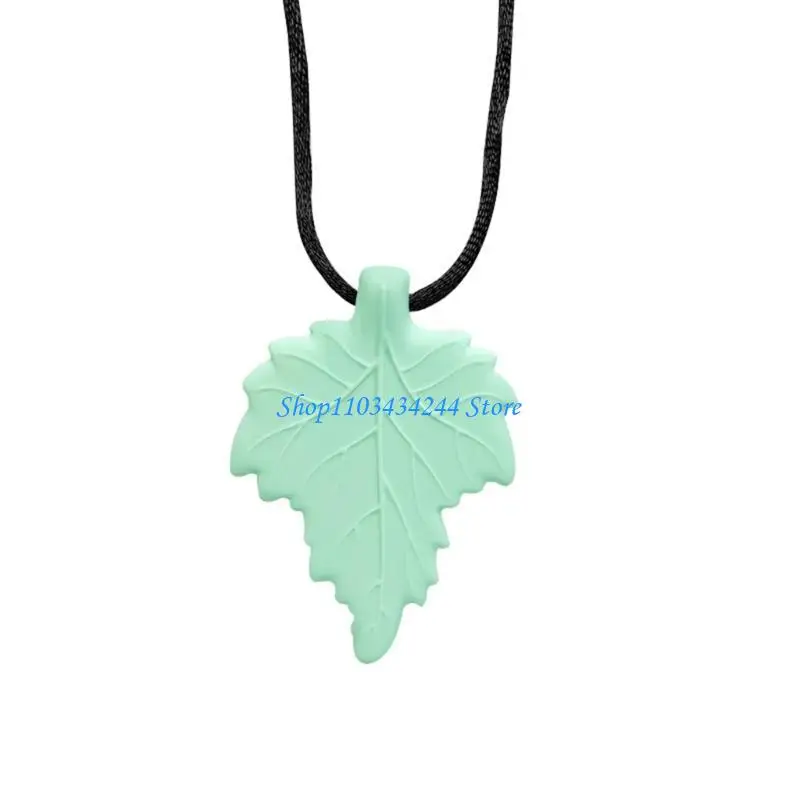

G2TC Silicone Teething Toy Cartoon Leaf Necklace Teethers Chewing Toy