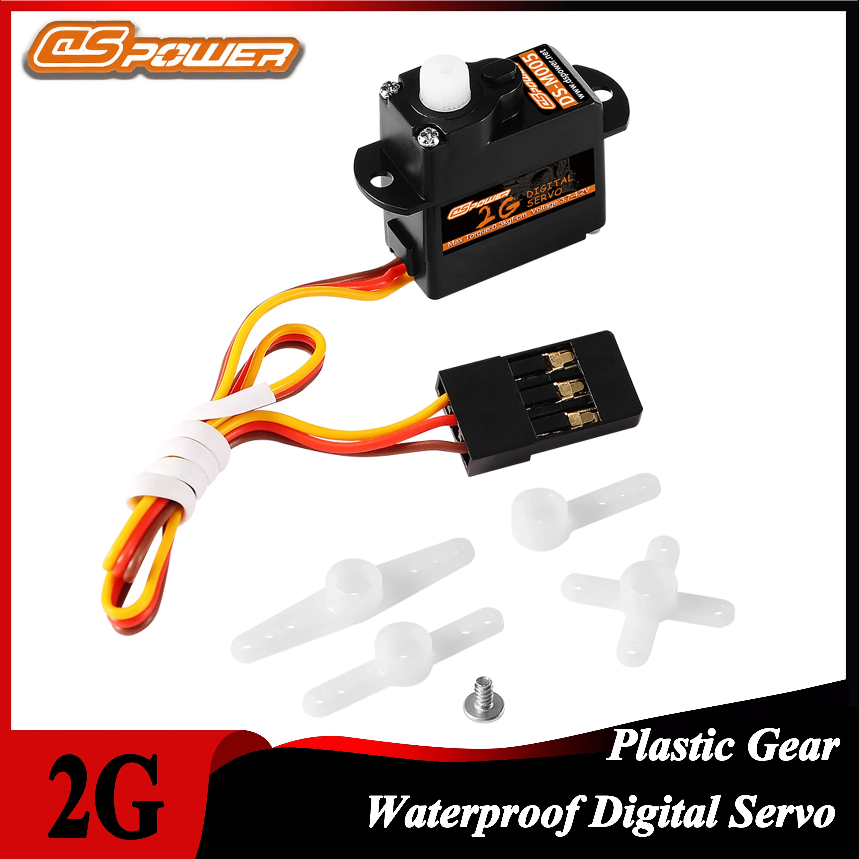 

DSpower 2g Plastic Gear Mini Digital Servo for RC Car Boat Airplane Fixed-wing Quadcopter Glider Helicopter Robot Model Toy Part