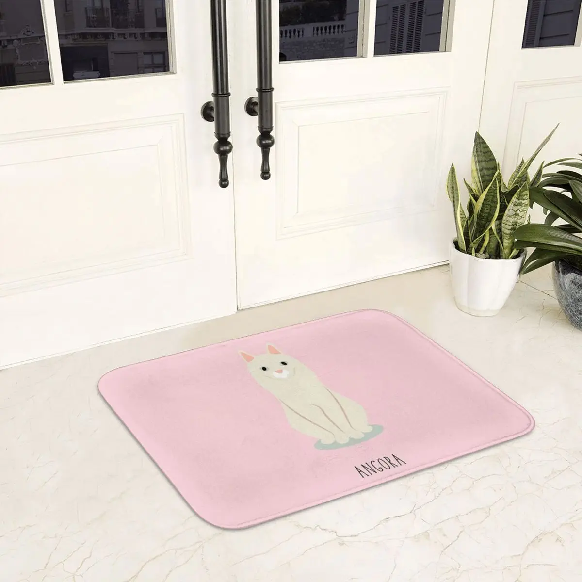 Angora Cat Cat Breeds Doormat Anti-skid Super Absorbent Bathroom Floor Mats Home Entrance Rugs Kitchen Bedroom Carpet Footpad