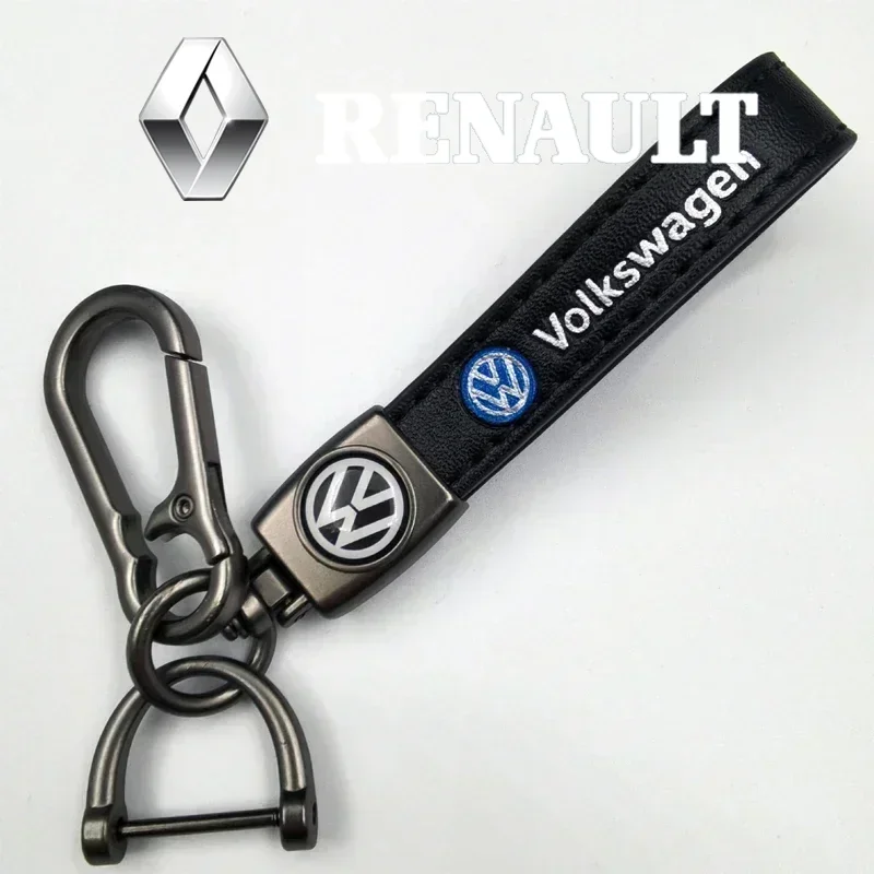 

Embroidery Leather Car Keys Chain Rings Buckle Holder For VW GTI Polo Golf Passat Tiguan Arteon Touareg Taigo Caddy Jetta Beetle