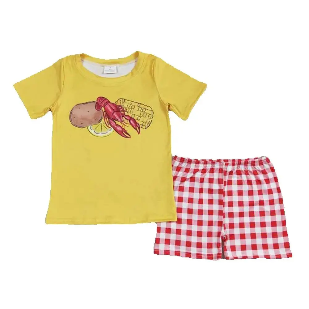 

Baby Boys Potato Crawfish Corn Top Shorts Outfits Clothes Sets