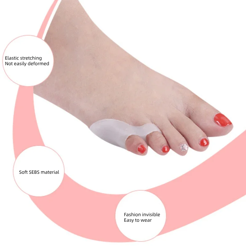 

2Pcs Soft Gel Pinky Bunion Corrector Little Toe Separator Bunion Pads For Pain Relief Of Corn Callus And Blisters Toe Orthosis