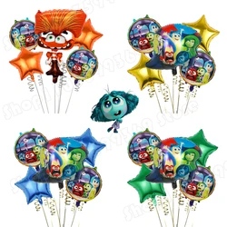 Hot Inside Out 2 Balloon Set Joy Sadness Anger Disgust Fear Cartoon Animation Balloon Decoration for Children's Birthday Party