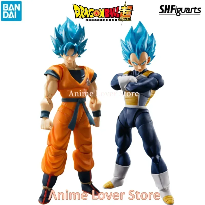 Original BANDAI S.H.Figuarts shf Super Saiyan Dios Son Goku Vegeta Dragon Ball Super Anime figuras de juguete