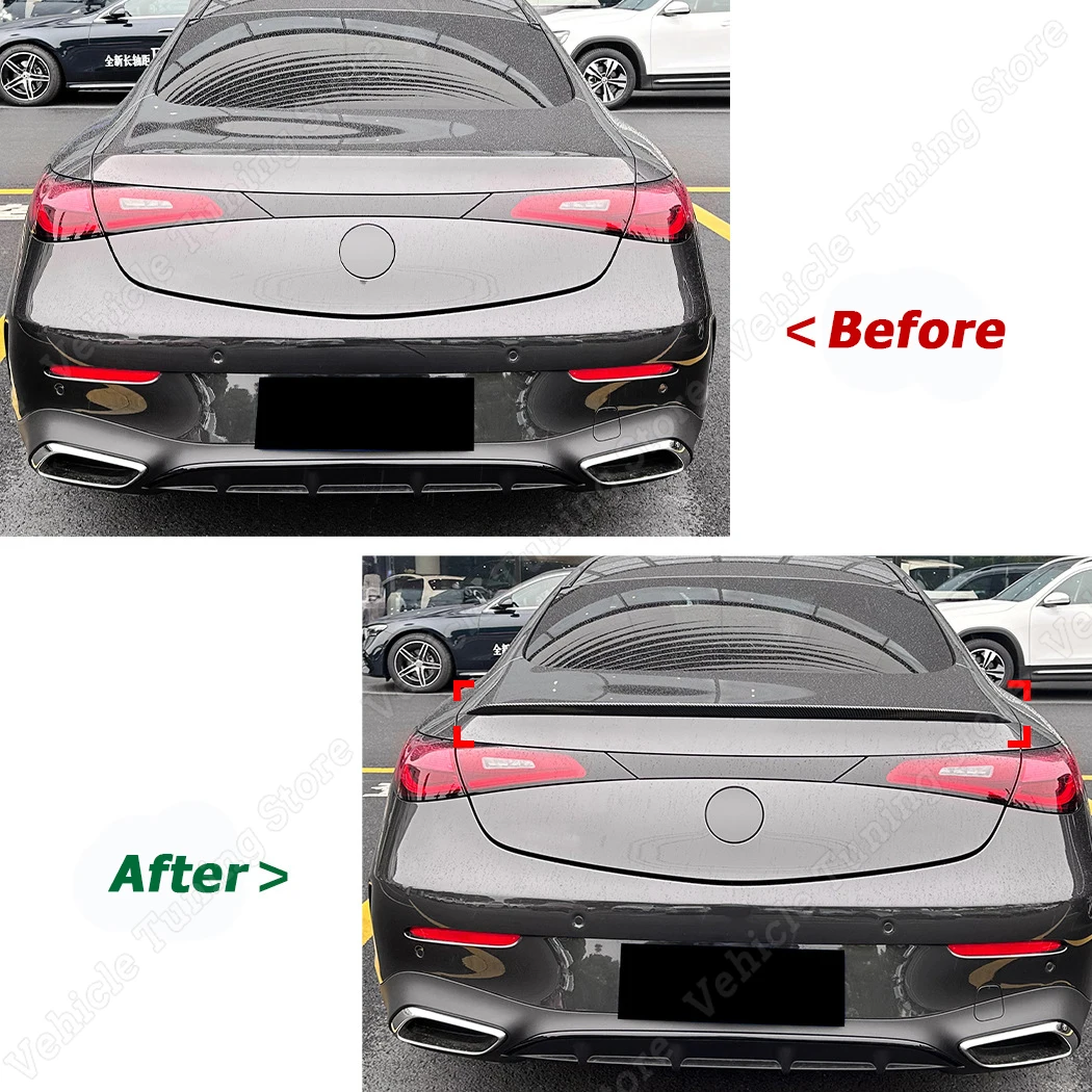 Roof Spoiler Rear Wing Tail Trunk Lip Tuning Accessories ABS For Mercedes Benz CLE Coupe 2024+ CLE260 300 CLE53 AMG Air Dam Trim