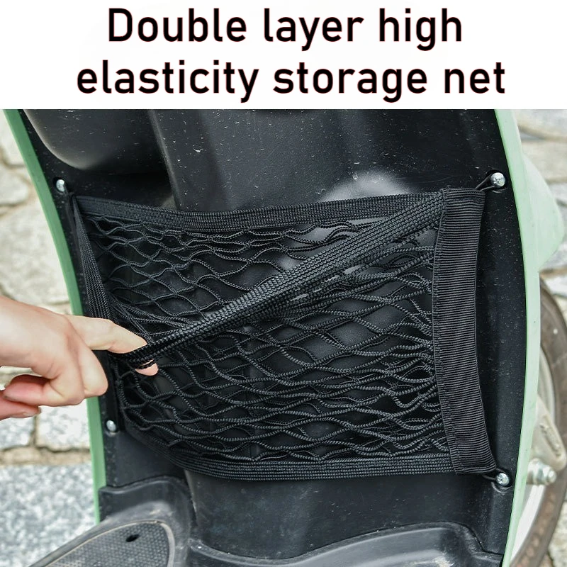 

1PC Motorcycle Cargo Net High Strength Elastic Mesh Cargo Net with Motorcycle Net Storage Bag Nylon Cargo Organizing Supplies