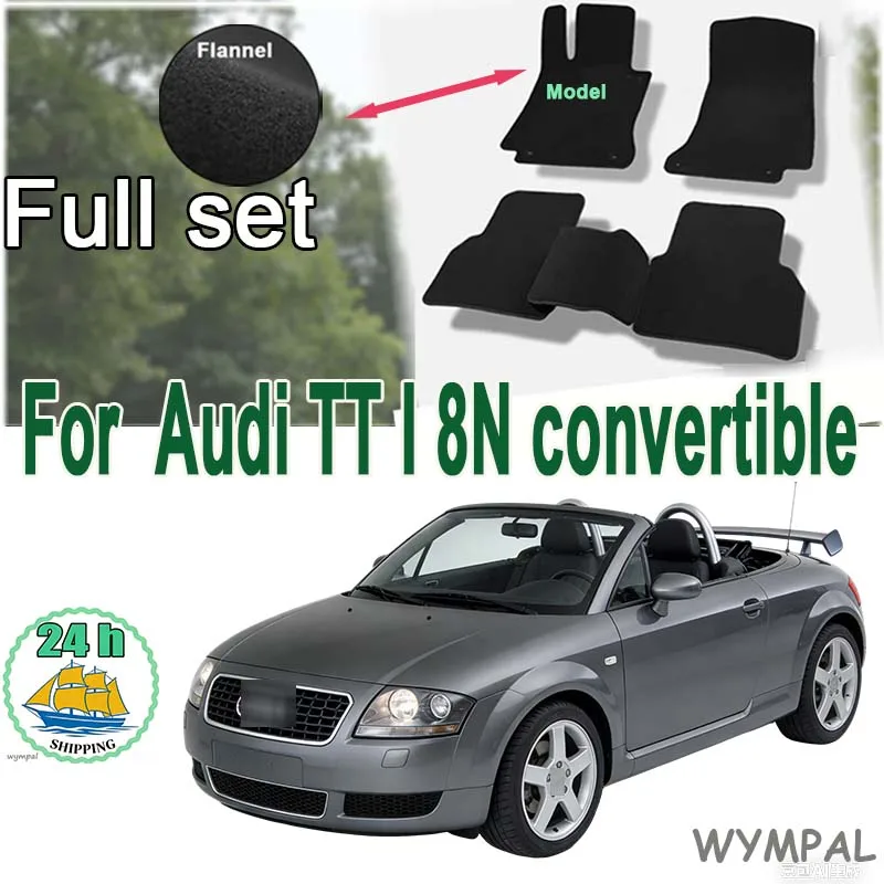 

Велюровые коврики передние для Audi TT I 8N кабриолет/родстер/купе (1998-2006) - черные, стильные, без запаха, огнестойкие