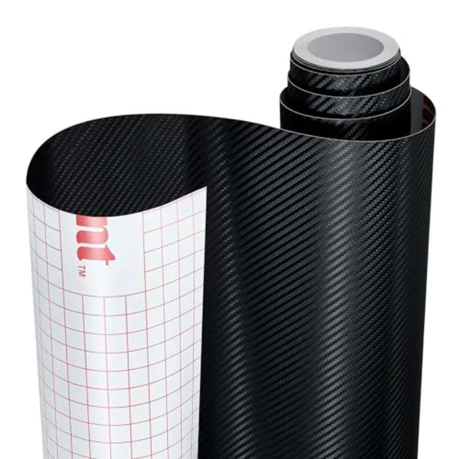 

30Feet Carbon Fiber Car Wrap Vinyl Outdoor/Interior Realistic Carbon Design Vinyl Wrap for Cars Boat Bike