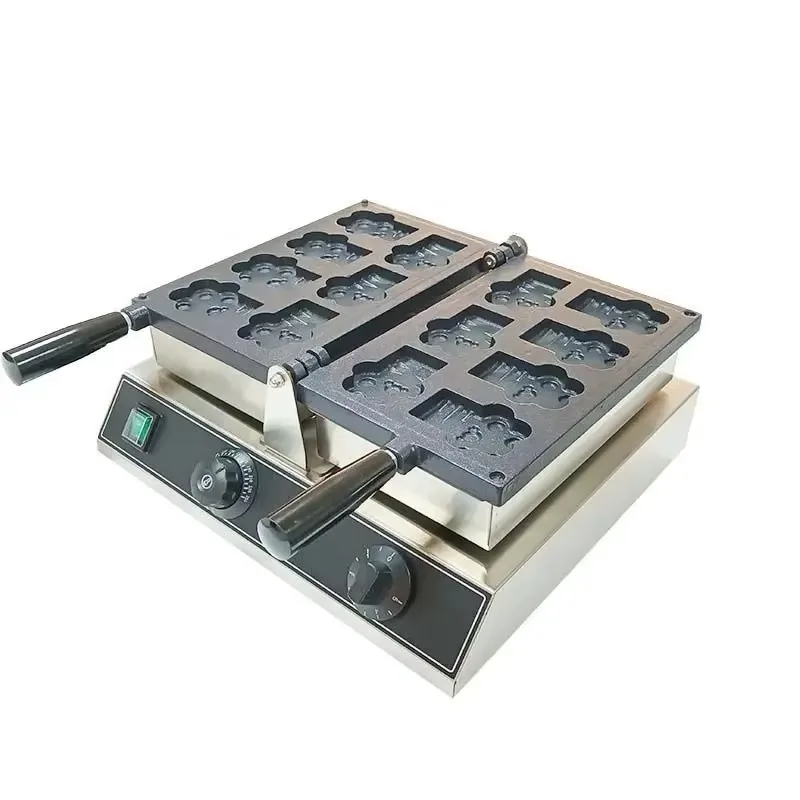 Commercial Stainless Steel Taiyaki Machine Bear-Shaped Little Bear Waffle Maker Non-Stick Waffle Maker for Hotels