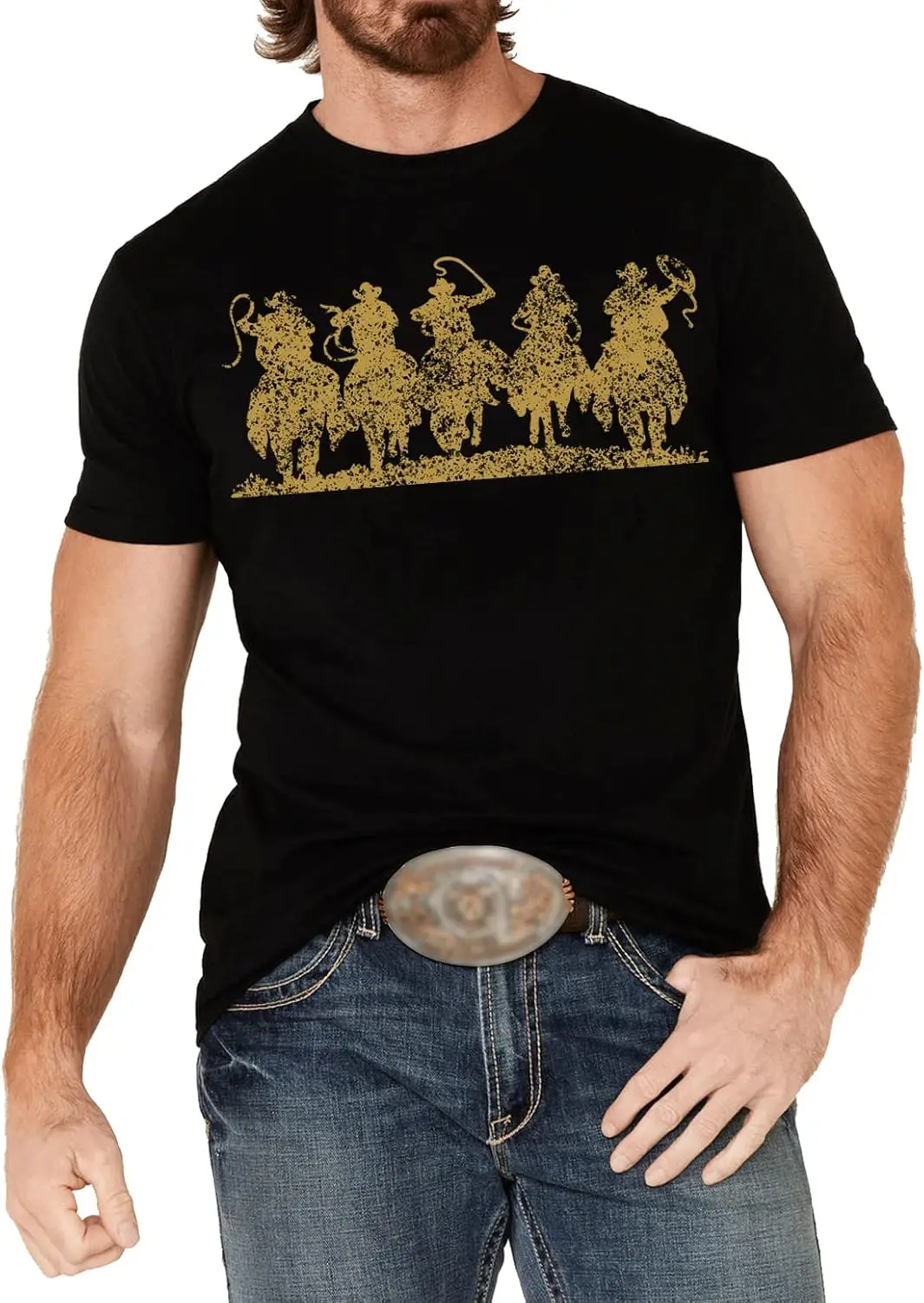 

Mens Western T-Shirt Country Music Cowboy Shirts | Cowboy Short Sleeve Tee Tops
