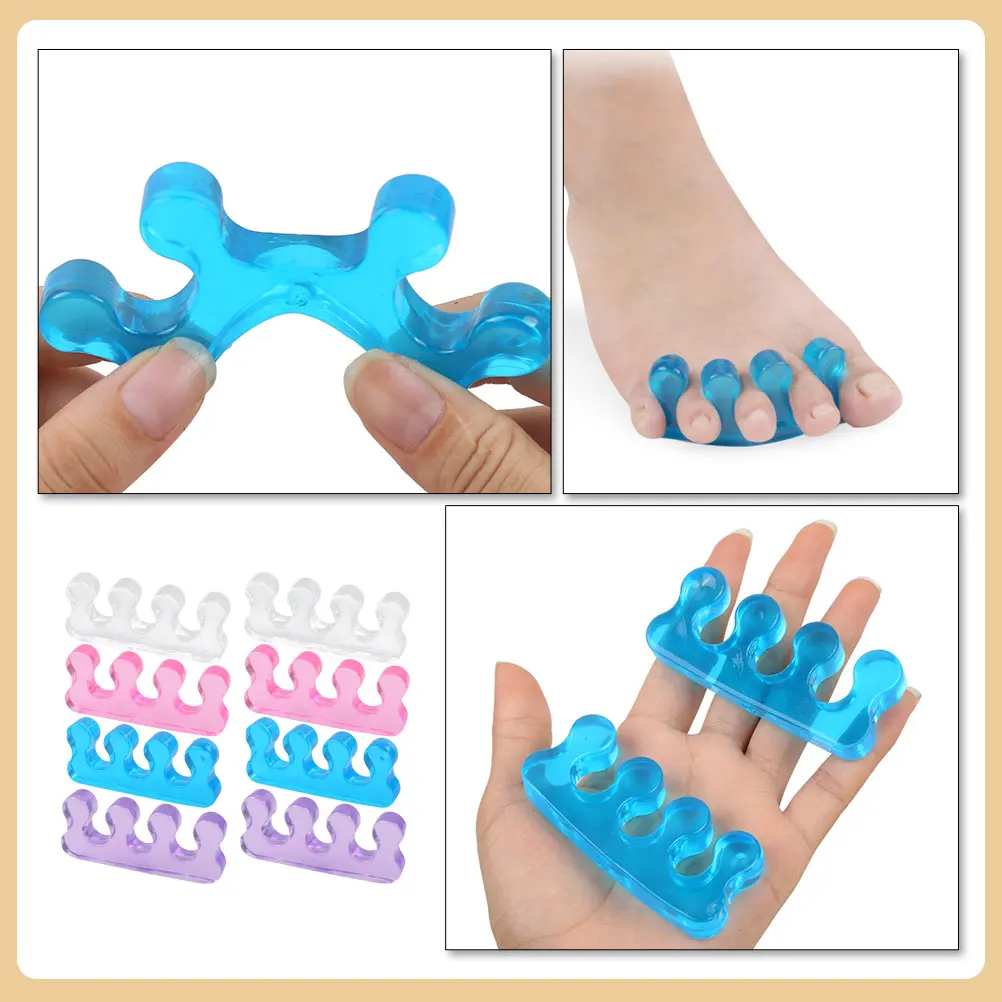 

8 Pcs Divider Toe Corrector Stretchers for Women Spacers Splitter Seperator Nail Polish Accessories Painting Helper Separators