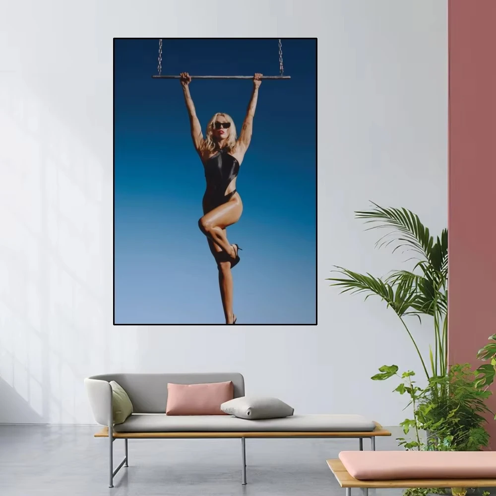 Miley Cyrus Hot Singer Poster Home Room Decor Livingroom Bedroom Aesthetic Art Wall Painting