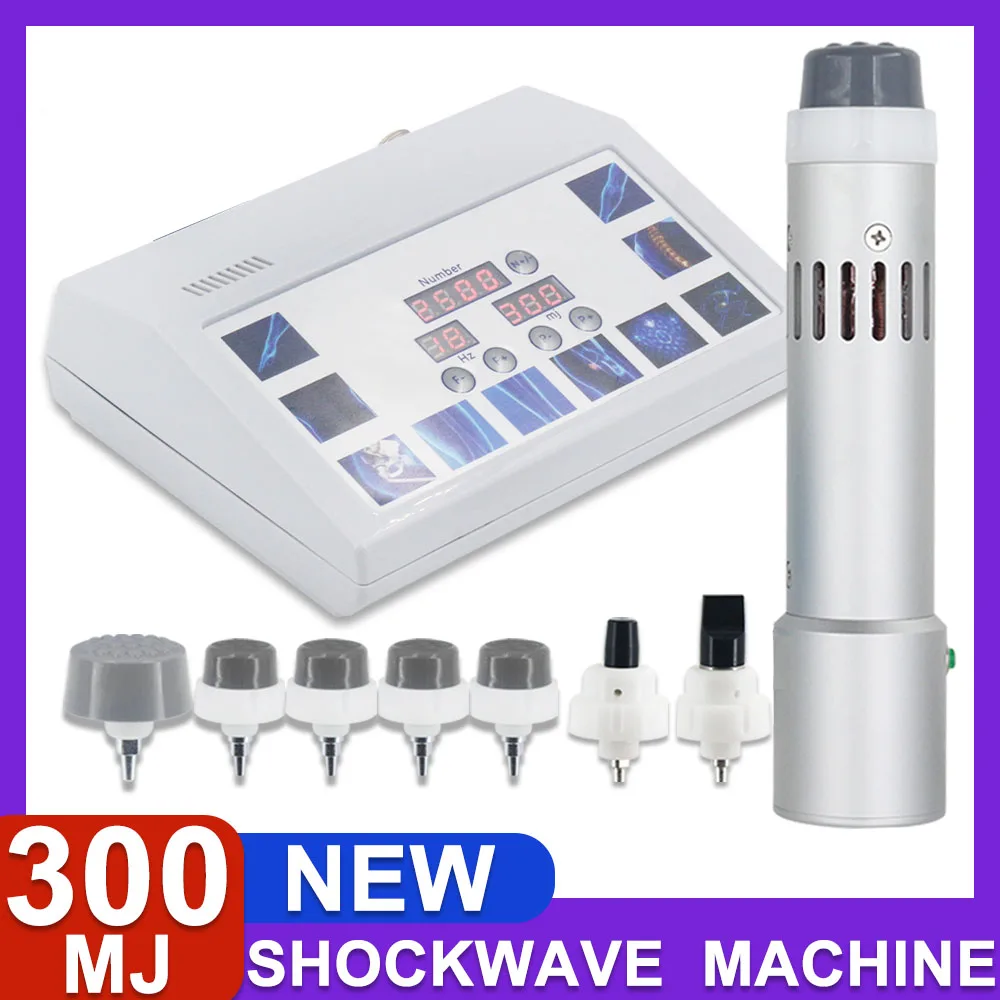 300MJ Shockwave Therapy Machine Pain Relief Therapy Physiotherapy Professional Shock Wave Equipment Neck Pain Deep Body Massage