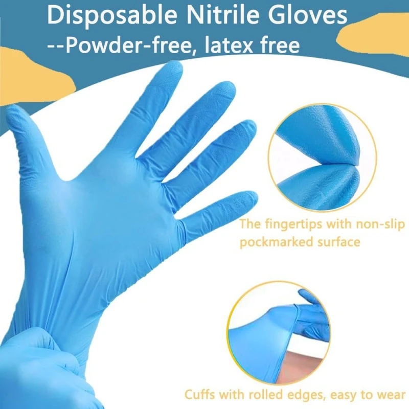 Kids Disposable Nitrile Gloves for 4-12Years 3.5Mil Latex Free Children Work Safety Gloves for Painting Gardening Cooking Craft
