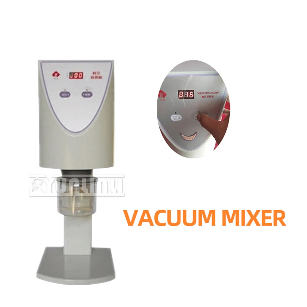 110V/220V Dental Electric Vacuum Mixer Gypsum Impression Material Mixing Machine with CNC,built-in pump,500ML mixing cup