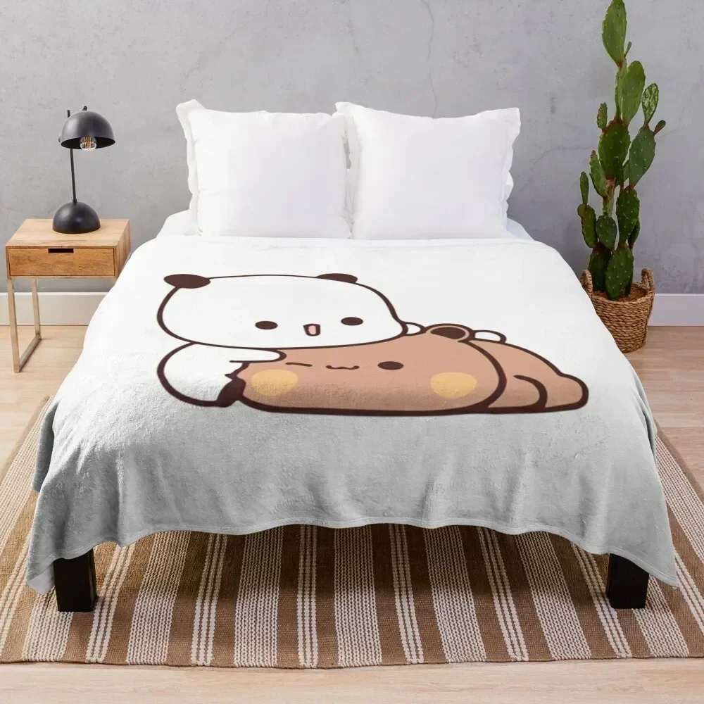 Bear and Panda Bubu Dudu Balloon Throw Blanket Hair Personalized Gift Sofa Quilt Blankets