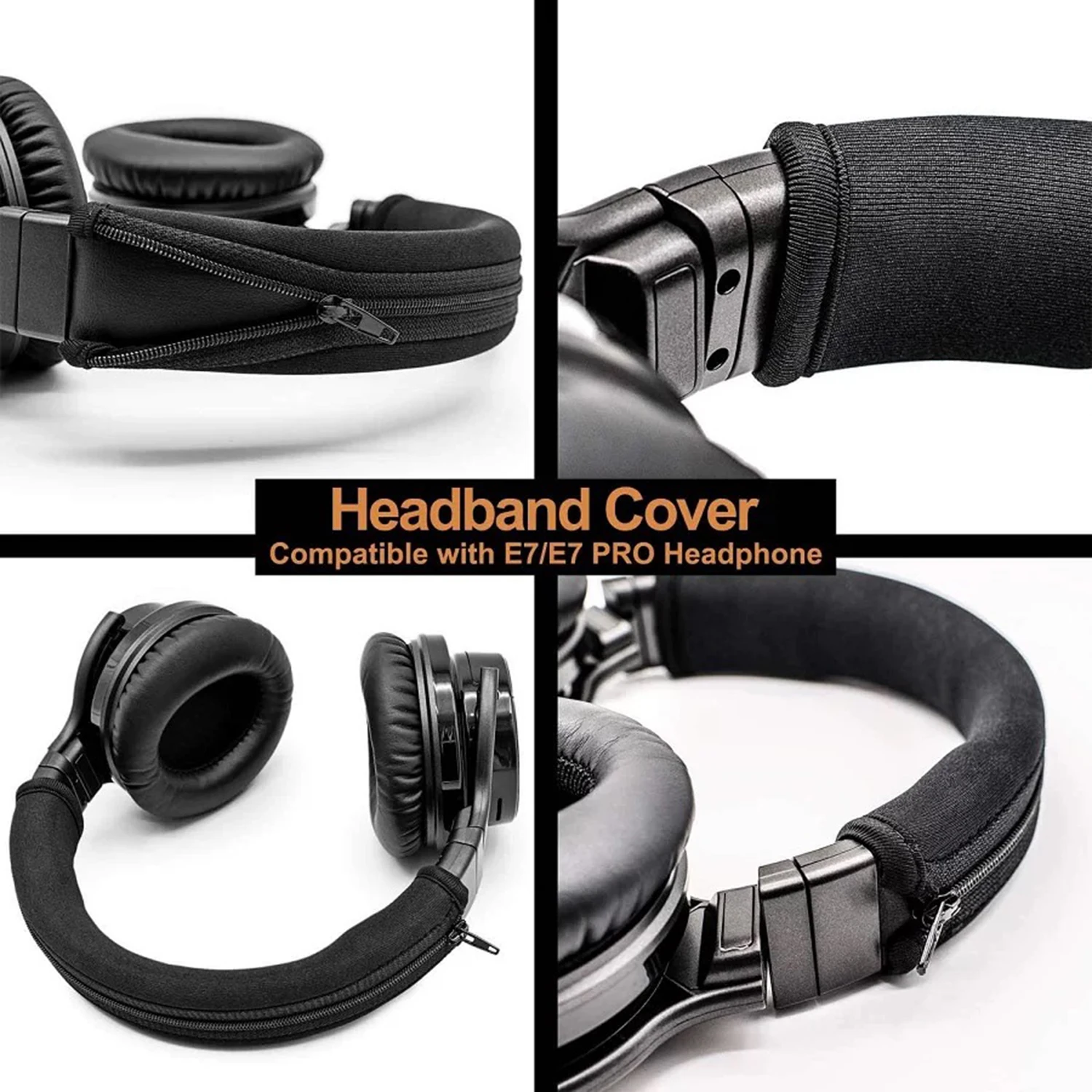 1/2/3PCS Headsets Head Beam Cover Portable Zipper Protective Sleeve for Audio Technica ATH-M30 M40 M50 M50X M50S M40X M20X M30X view 4