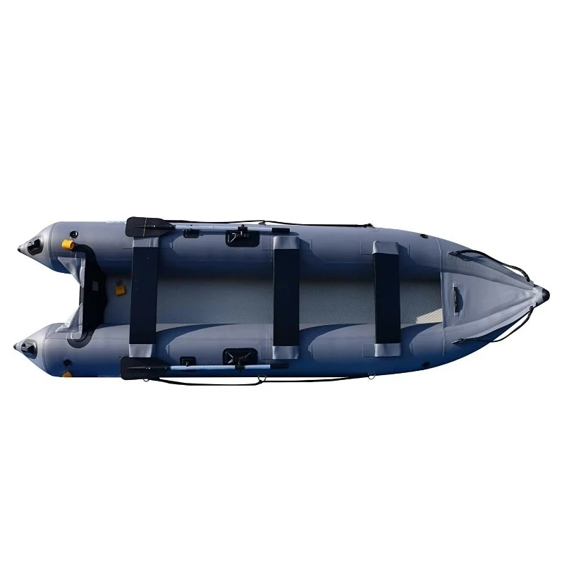 4.2m 3-Person Inflatable Canoe Kayak, Solid Structure, Mainly Used For Lake And River Outdoor Fishing Activities